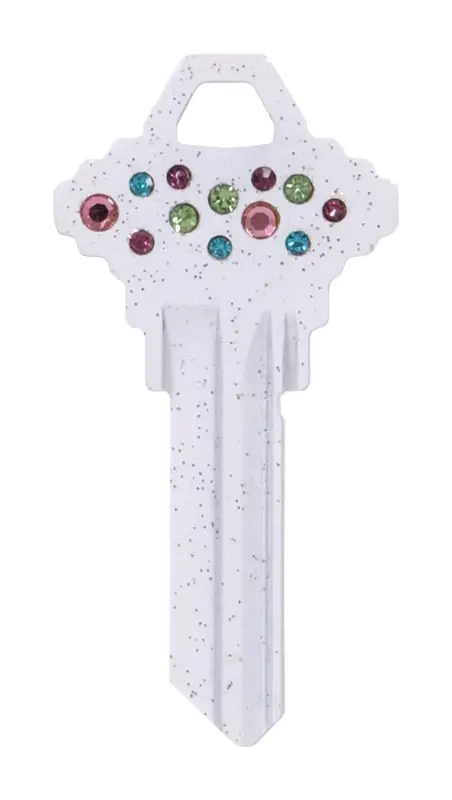 Diva Confetti House/office Universal Key Blank Single
