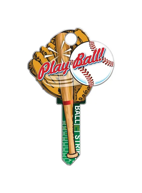 Baseball House Key Blank 68 Single For Schlage Locks Multicolored