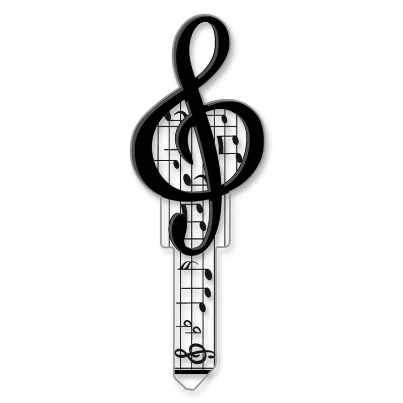 Music Design Decorative House Key Blank Kw11 For Kwikset And Schlage