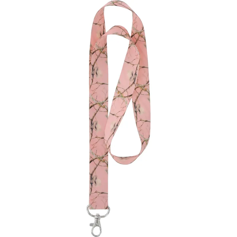 Polyester Pink Decorative Key Chain Lanyard