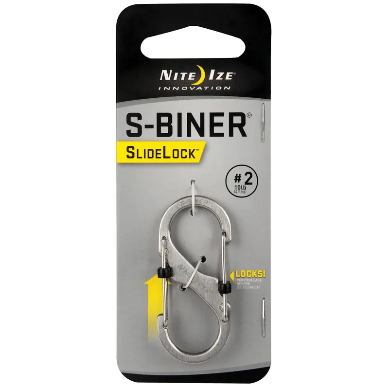 S-biner Slidelock, 2, Stainless Steel