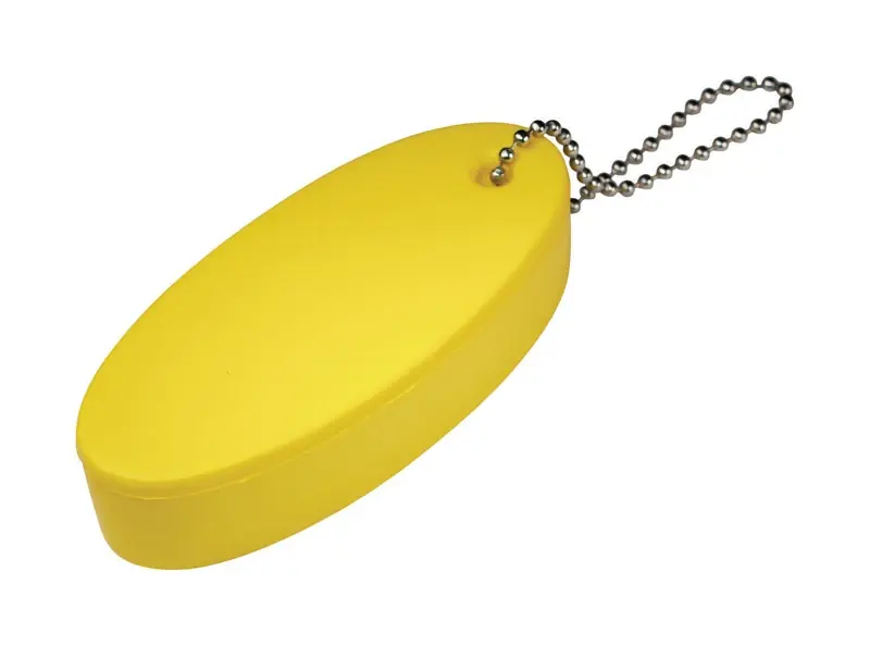 Foam/metal Yellow Sporting Accessories Floating Keychain