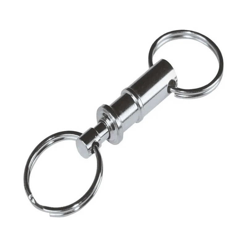 Metal Chrome Pull Apart Key Ring