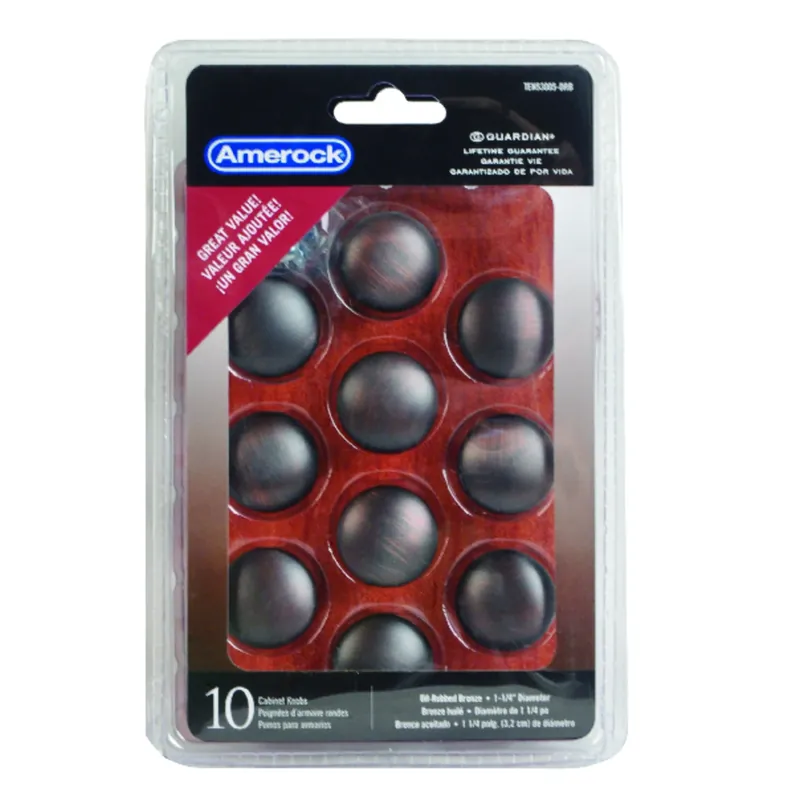 Allison Round Cabinet Knob 1-1/4 In. D 1-1/8 In. Oil Rubbed Bronze 10 Pk