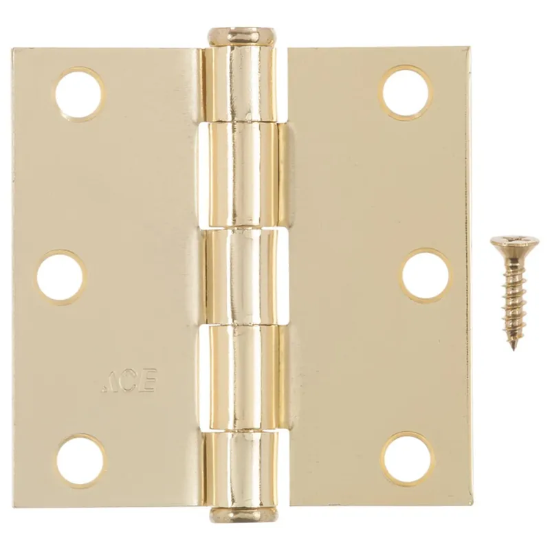 Ace 3 Inch Bright Brass Residential Door Hinge 1 Piece