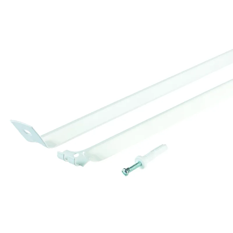 12 In. White Steel Support Brace With Drive Pin For Closet Shelving