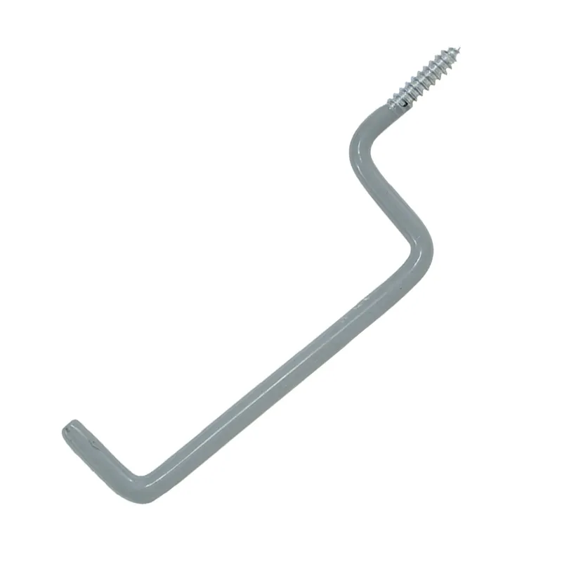 8 In. L Vinyl Coated Gray Steel Storage Hook 20 Lb. Cap. 1 Pk