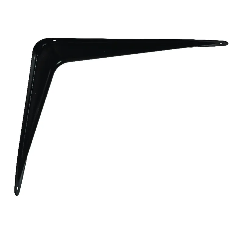 Black Steel Shelf Support 18 Gauge 10 Inch Length 100 Pound Capacity