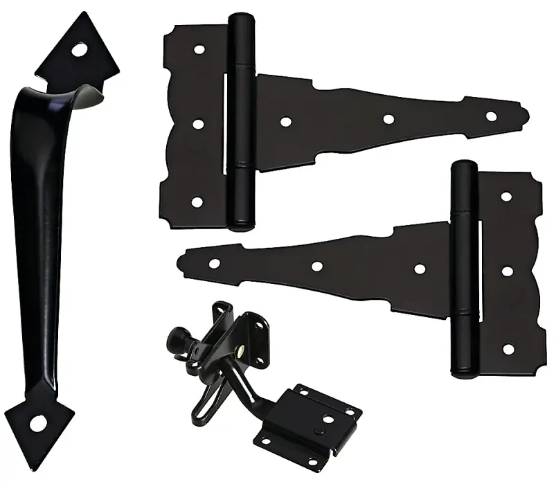 Black Steel Gate Hardware Kit 1 Pk