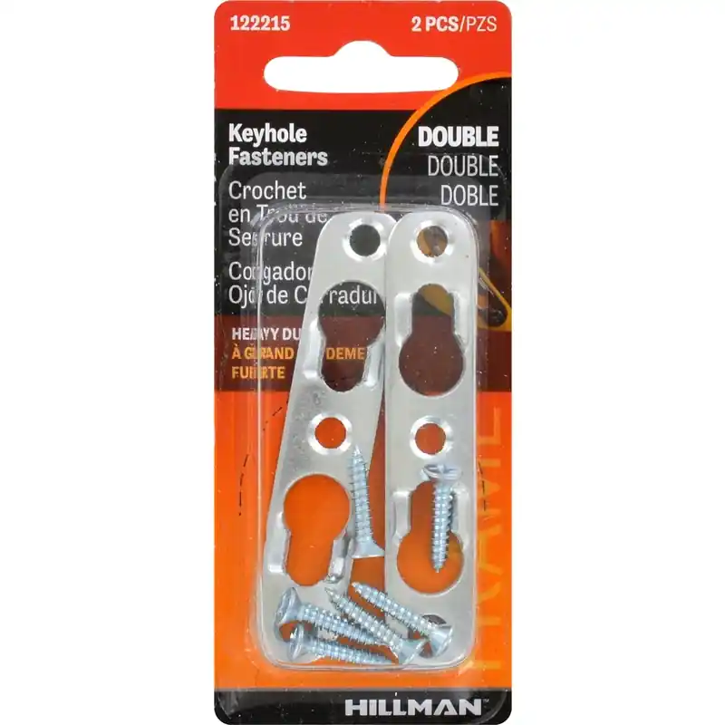 Anchorwire Steel Zinc Silver Keyhole Picture Hanger 20 Lb 2 Pk