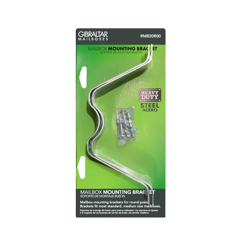 Silver Steel Bracket .074 Ga. 10.5 In. Length For Round Posts