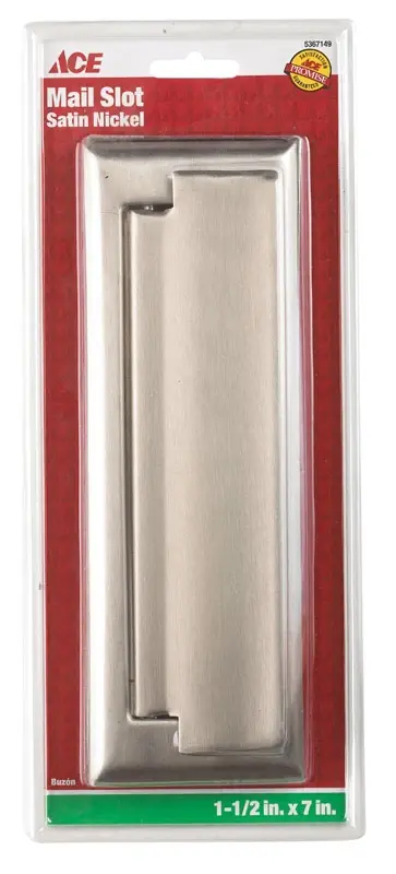 2.6875 In. W X 7 In. H Satin Nickel Decorative Mail Slot With Mounting Hardware