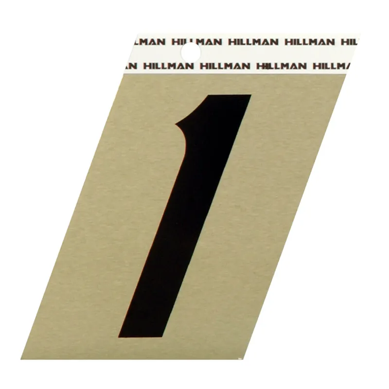 3 In. Reflective Black Vinyl Self-adhesive Number 1 1 Pc