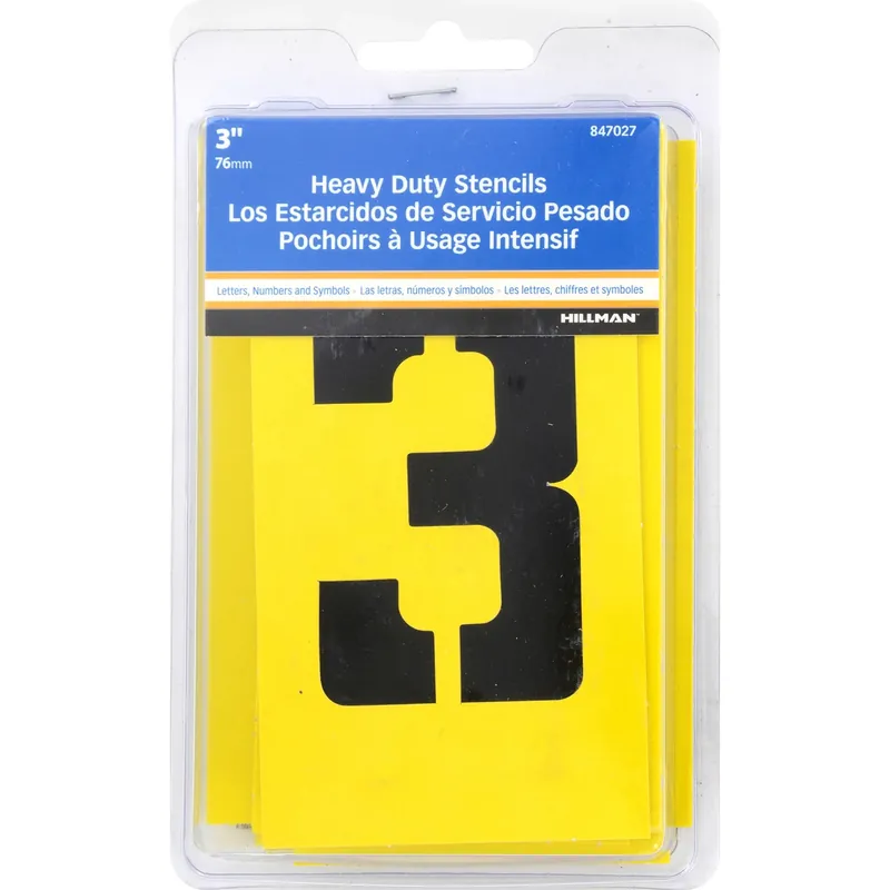 3 In. Card Stock Letter And Number 3 Inch Stencil Set 36 Pk