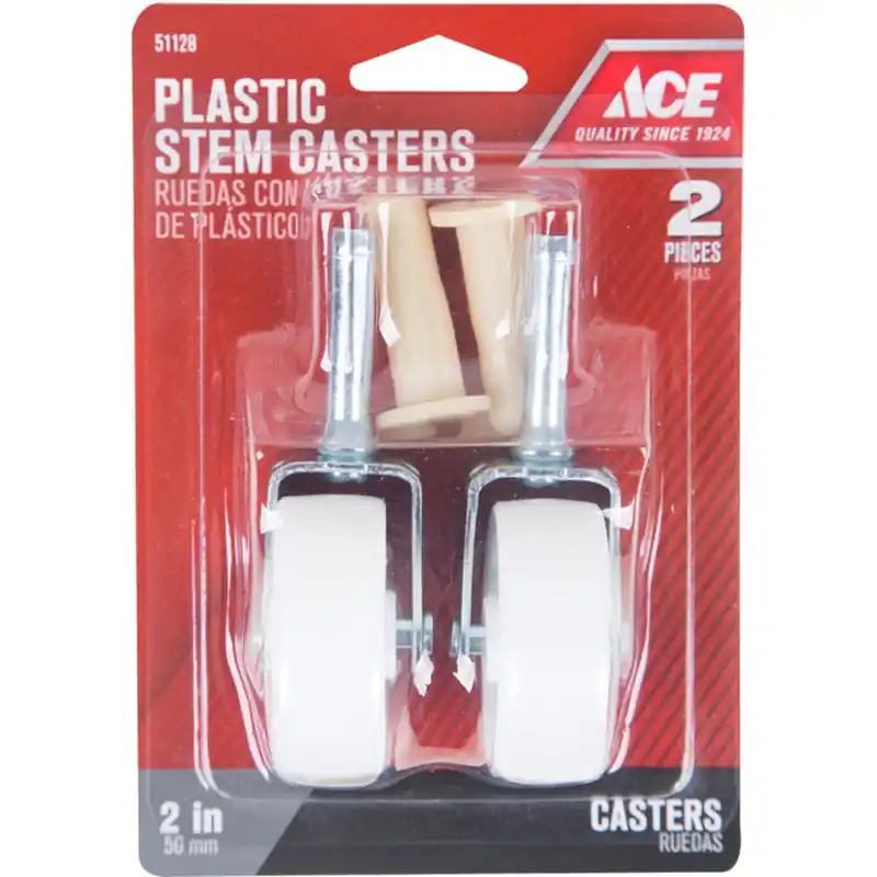 2 In. Dia. Swivel Plastic Caster Wheel 60 Lb. 2 Pk