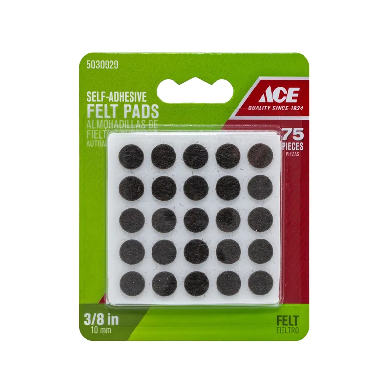 Felt Pad Brown Round 3/8 In. W 75 Pk Self Adhesive