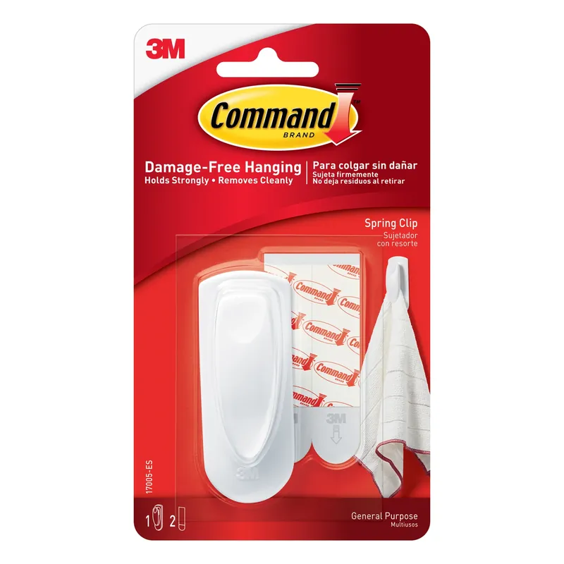 Command Medium Plastic Spring Clip 3 In. L 1 Pk