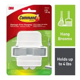Broom Gripper Hook, White