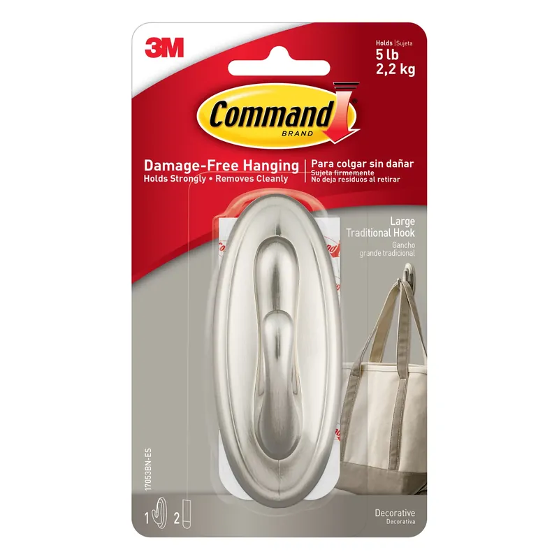 Command Large Plastic Designer Hooks 4.06 In. L 1 Pk