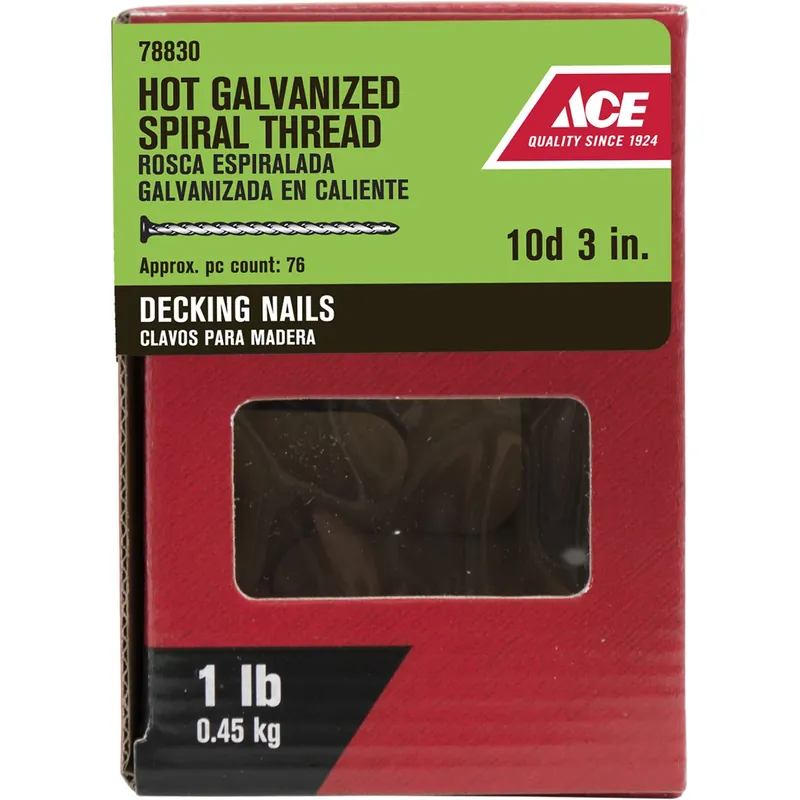 10d 3 In. L Deck Steel Nail Spiral Flat 1 Lb.