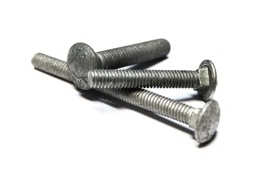 5/16-18 X 5-1/2 Inch Galvanized Grade 2 Steel Carriage Bolts By Trinity Fastener