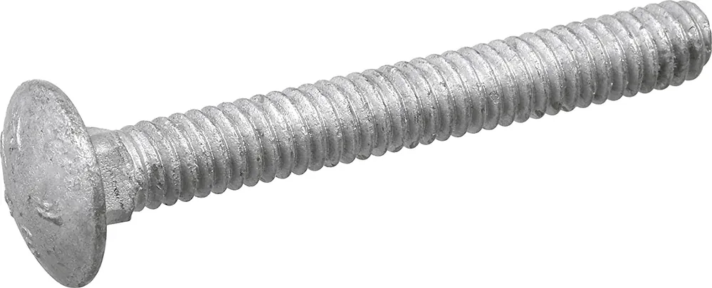 3/8 -16 X 6-1/2 Zinc Plated Grade 2 / A307 Carriage Bolts (50 Pcs)
