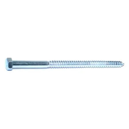 1/2 X 9 Zinc Plated Grade 2 / A307 Steel Hex Head Lag Screws (25 Pcs)