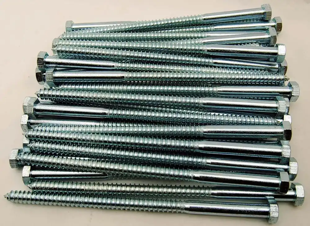 1/2 X 10 Zinc Plated Grade 2 / A307 Steel Hex Head Lag Screws (25 Pcs)