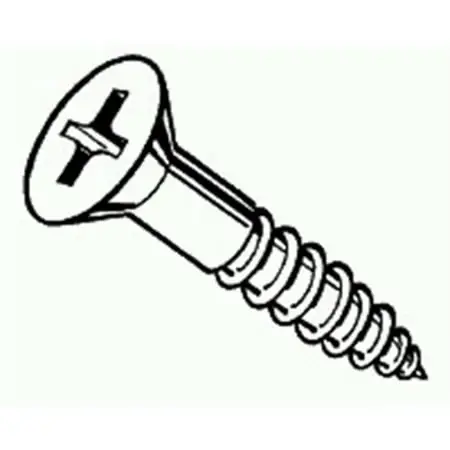 4 X 1/2 Inch Zinc Phillips Flat Head Wood Screws - 100 Count Box
