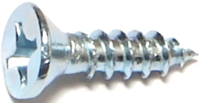 Zinc Plated Wood Screw 10 X 3/4 Inch Phillips Flat Head