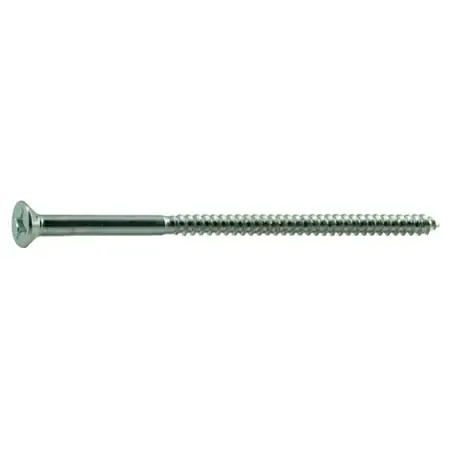 10 X 4 Zinc Plated Steel Phillips Flat Head Wood Screws - 100 Count