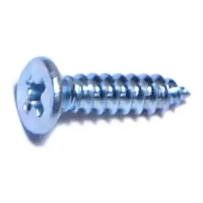 4 X 1/2 Zinc Phillips Flat Head Sheet Metal Screws Smsfls-038 (100 Pcs)