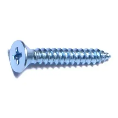 4 X 3/4 Zinc Phillips Flat Head Sheet Metal Screws Smsfls-044 (100 Pcs)