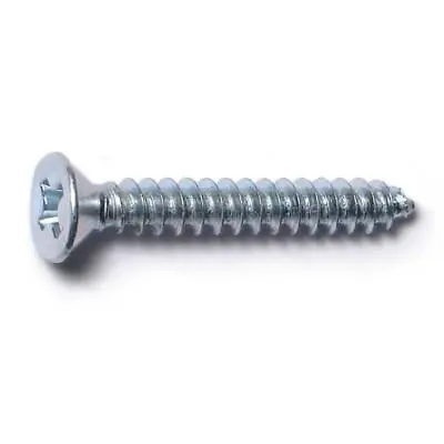 6 X 1 Zinc Phillips Flat Head Sheet Metal Screws Smsfls-074 (100 Pcs)