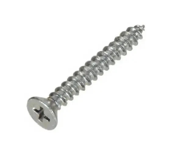 8 X 1 Inch Zinc Phillips Flat Sheet Metal Screws - Box Of 100