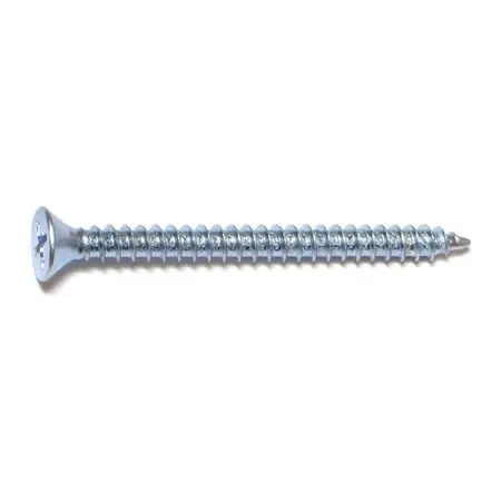 8 X 2 Zinc Plated Steel Phillips Flat Head Sheet Metal Screws - Smsfls-134