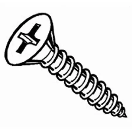 10 X 1 Inch Zinc Phillips Flat Sheet Metal Screws - Box Of 100