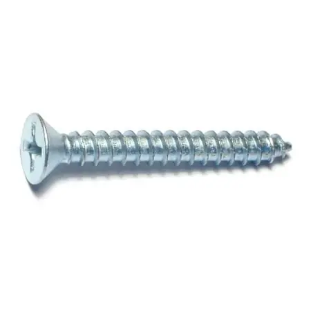 14 X 2 Zinc Plated Steel Phillips Flat Head Sheet Metal Screws - Smsfls-251