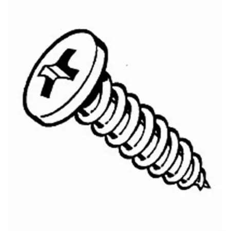 6 X 1 Inch Zinc Phillips Pan Sheet Metal Screws - 100 Count Box