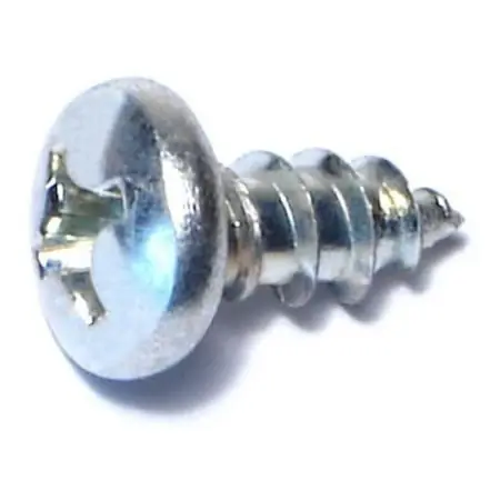 12 X 1/2 Zinc Plated Steel Phillips Pan Head Sheet Metal Screws