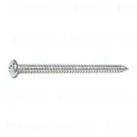 12 X 3" Zinc Phillips Pan Head Sheet Metal Screws - Box Of 100