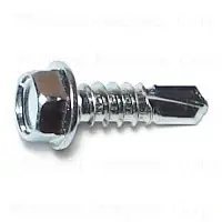 Self-drilling Hex Washer Screws 12 X 3/4 Zinc - 100 Count
