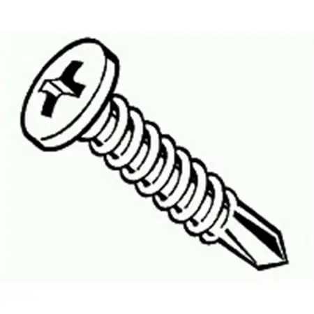 8 X 1 Inch Zinc Phillips Pan Self-drilling Screws - Box Of 100