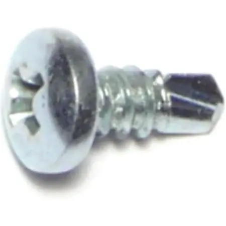10 X 1/2 Inch Zinc Phillips Pan Self-drilling Screws - 100 Count Box