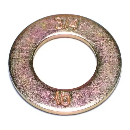 3/4 X 13/16 X 7/16 Zinc Plated Grade 8 Steel Sae Flat Washers