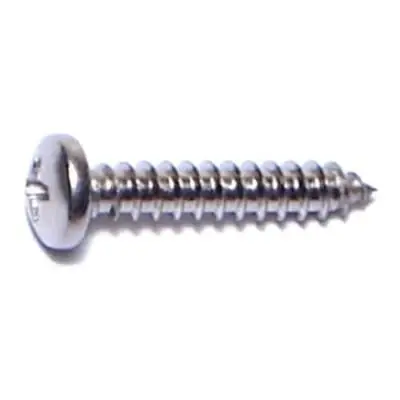 4 X 5/8 Inch Phillips Pan Head Sheet Metal Screws Stainless Steel 18-8 - 100 Count