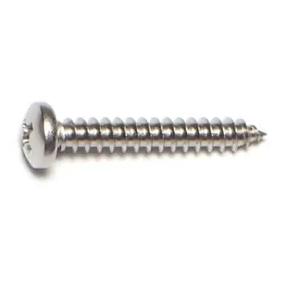 4 X 3/4 Inch Phillips Pan Head Sheet Metal Screws Stainless Steel 18-8