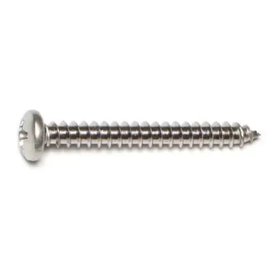 6 X 1-1/4 Inch Stainless Steel Phillips Pan Sheet Metal Screws 18-8 - 50 Count