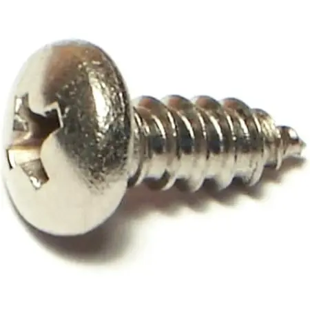 10 X 1/2" Stainless Steel Phillips Pan Sheet Metal Screws - 100 Count