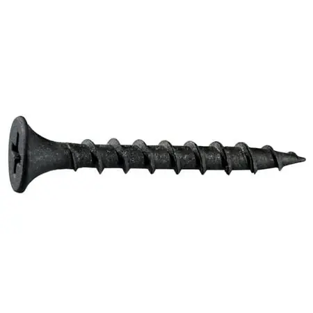 6 X 1-1/4 Black Phosphate Coarse Phillips Bugle Head Drywall Screws - 100 Count